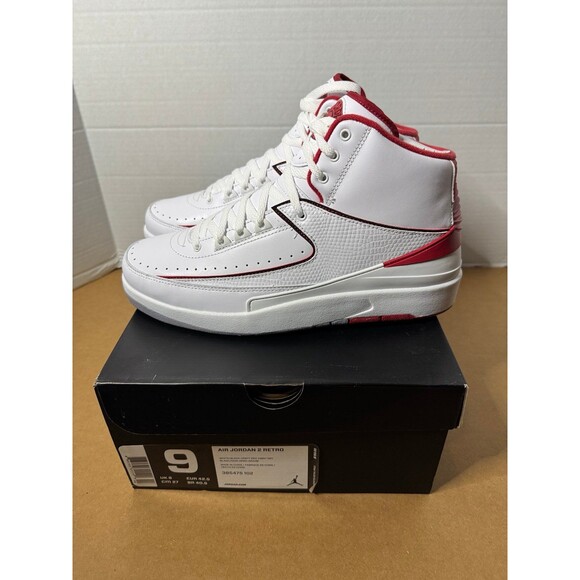 Air Jordan 2 Retro 2014 - 385475-102 White Red OG Chicago size 9 men’s - Picture 1 of 6